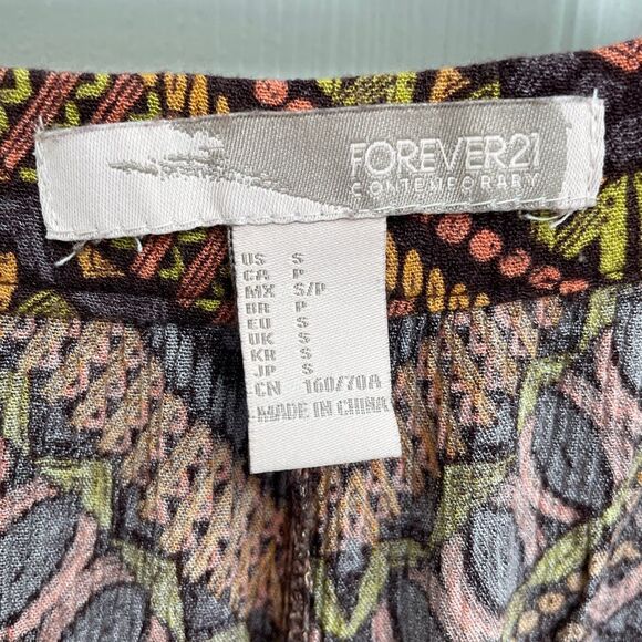 Forever 21 Contemporary Multi Color Wide Leg Loose Lightweight Pants Size S - Picture 4 of 5